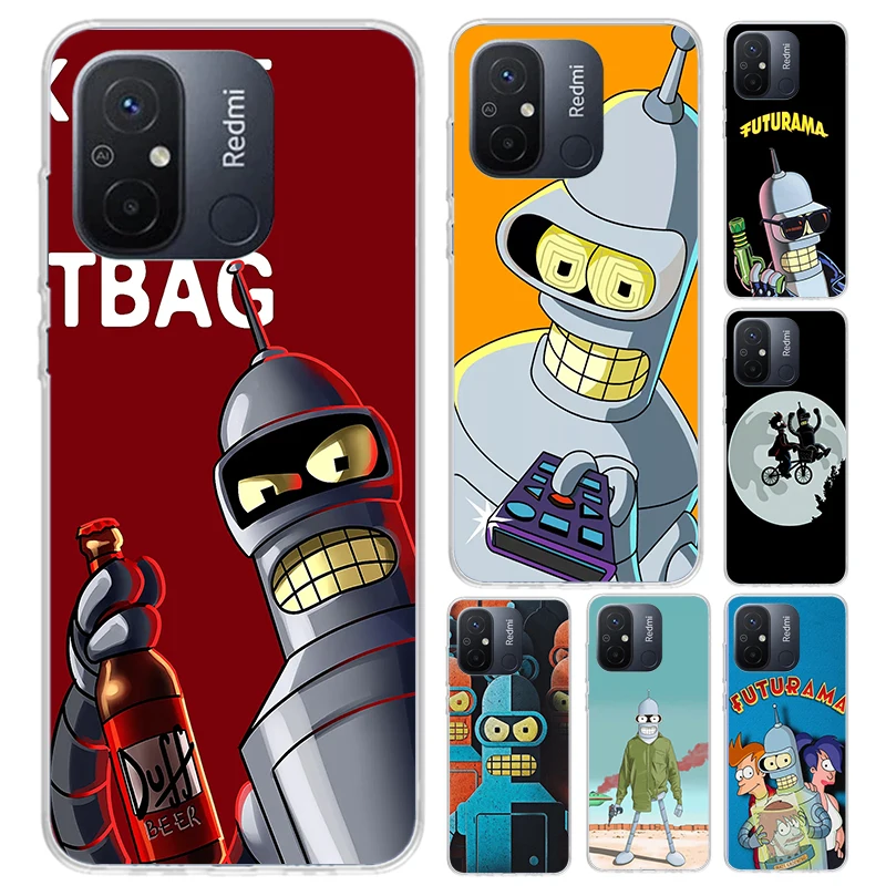 Cartoon F-Futuramas Phone Case for Xiaomi Redmi 12C 12 10C 10A 10X 10 9C 9A 9 9T 8A 8 7A 7 6A 6 Pro S2 K20 K40 Soft Print Shell