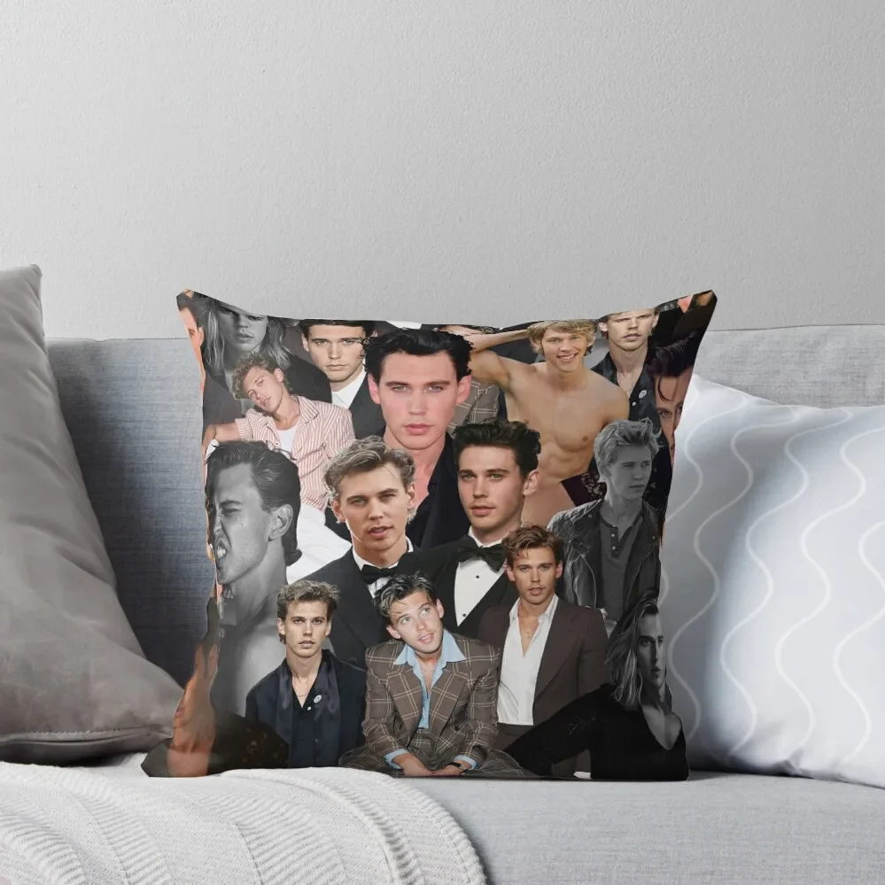 

Austin Butler photo collage Throw Pillow Sofa Cushions Covers Luxury Sofa Cushions Sitting Cushion Decorative Cushions