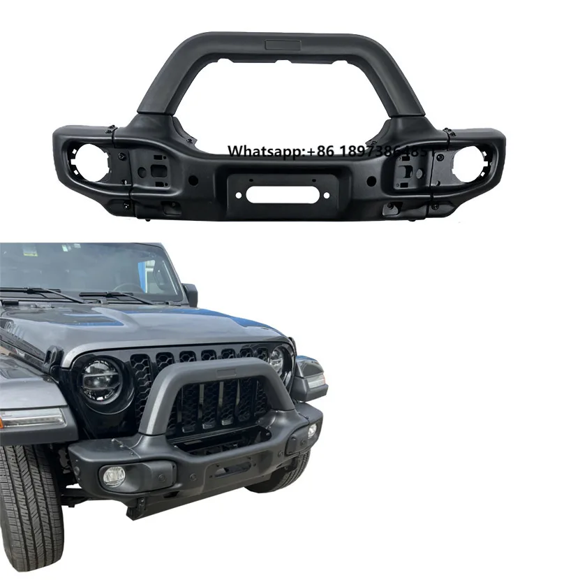 

Hot Sale Short Front Bumper Guard Accessories Steel Front Bumper with U-shaped Tube for Jeep Wrangler JK JT 07-18