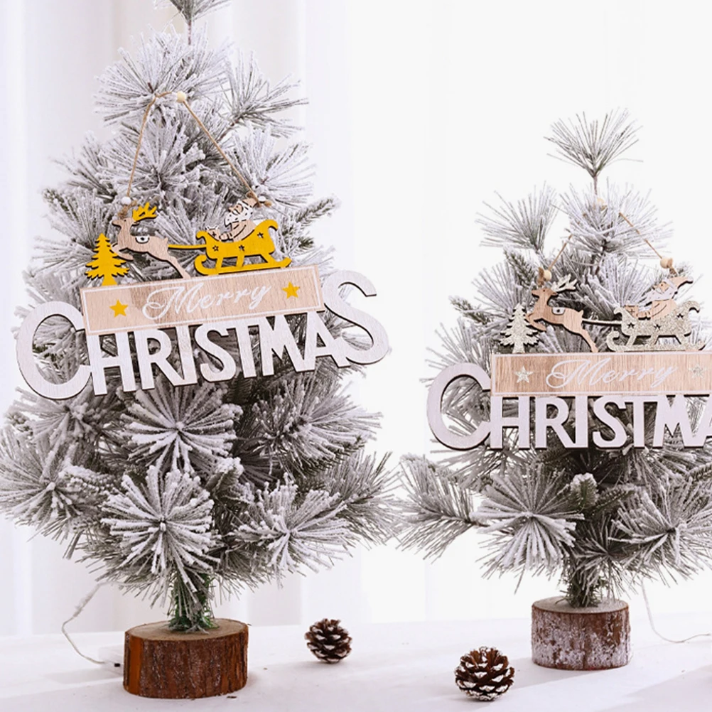 

2Pcs Xmas Door Pendant Reindeer Sleigh Decor Hanging Ornament Christmas Door Sign Chritstmas Signs Christmas Pendant