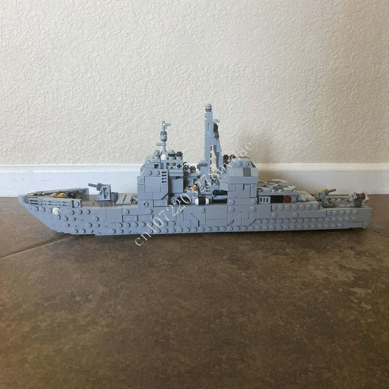 

675 PCS Navy Warship Building Blocks Military Battleship Assembly Educational Christmas Toy Gift For Adults Home Decoration