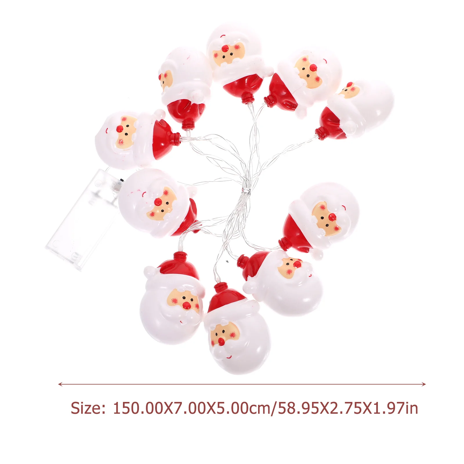 

1.5m 10Leds Powered Xmas Lights Santa Claus Christmas Fairy Lights for Indoor Christmas Decoration Use