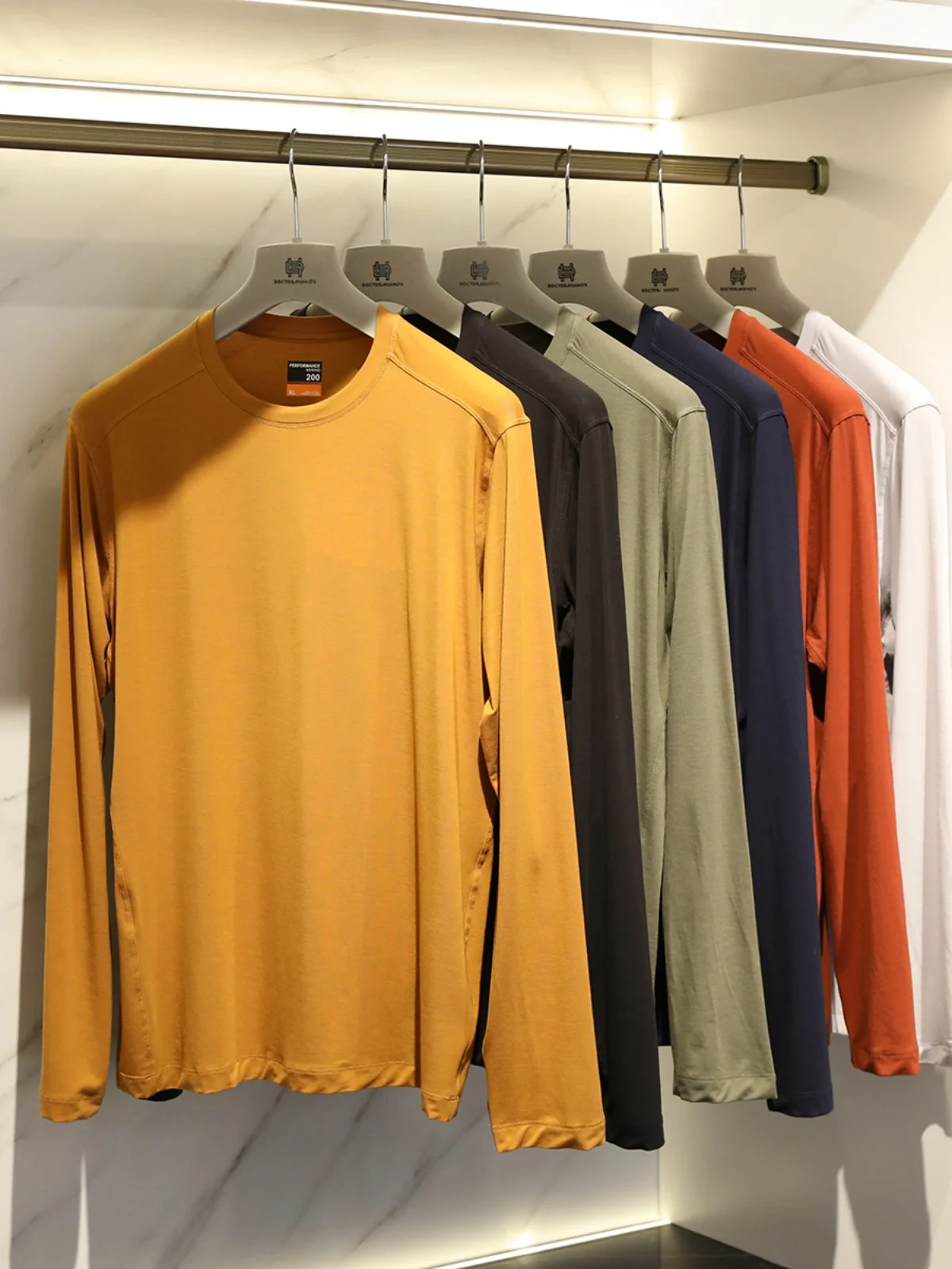 

Классическая мужская длинная футболка из серии Outdoor Bird, из шерсти Lenzing, эластичная, теплая, базовый слой, весенняя, приталенная, круглая горловина...