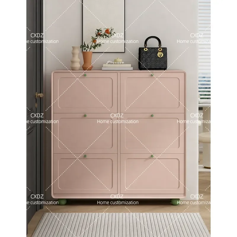 Simple Color 20cm Thick Shoe Cabinet Light Luxury High End Paint Home Entrance Wall Mounted Storage Customizable
