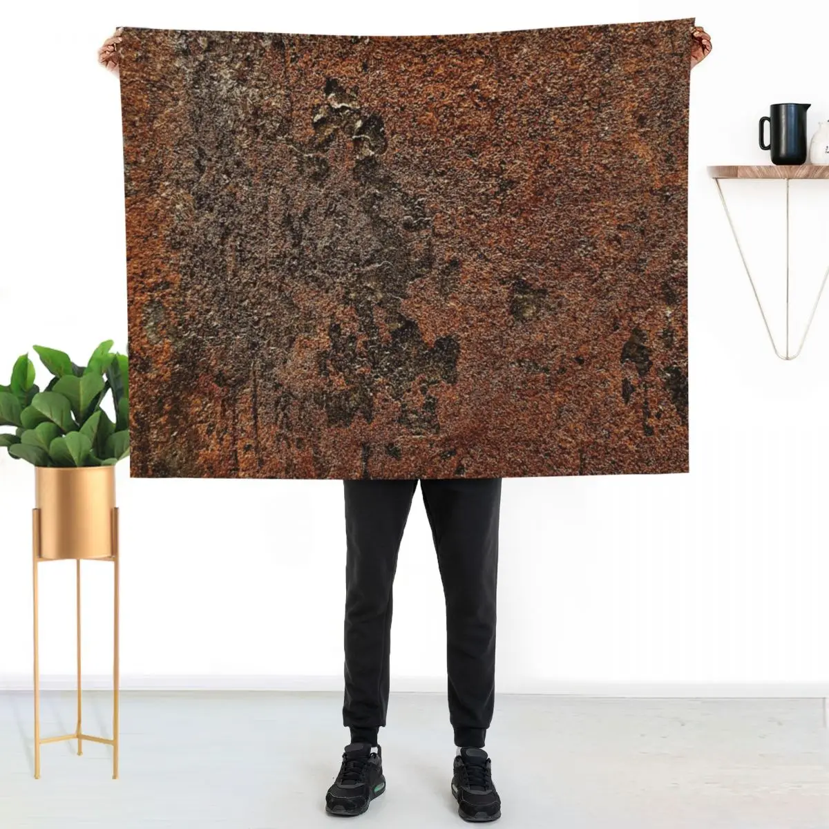 

Rust On Steel Throw Blanket Warm Comfortable Blanket Gift for Parents Friends