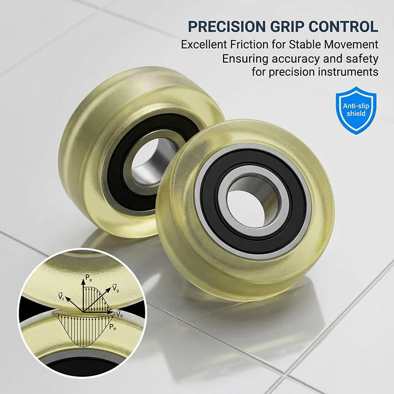 5pcs PU620036-16 36mm PU Polyurethane Coated Bearing Roller Pulley 10x36x16mm Silent Smooth Rotation for Machinery & Automation