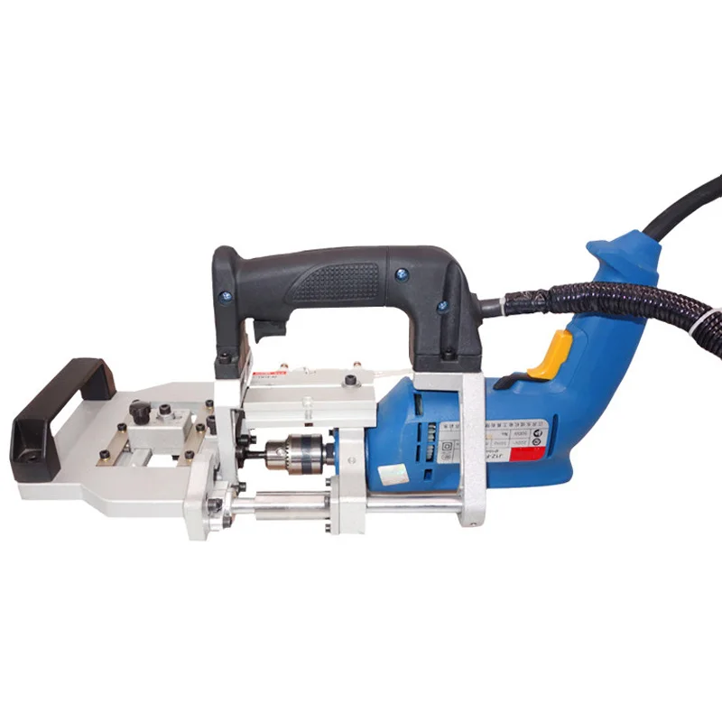 Portable Pneumatic Side-Hole Driller for Plywood, CNC Cutting Machine, Wood Tenon Driller, 3-in-1 Side-Hole Driller, Horizontal