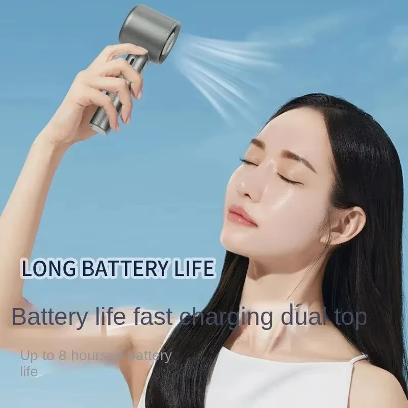 Portable Hand Fan 120 Wind Speeds Mini Bladeless Handheld Fan USB Rechargeable Personal Highspeed Fans Electric Eyelash Fan image 3
