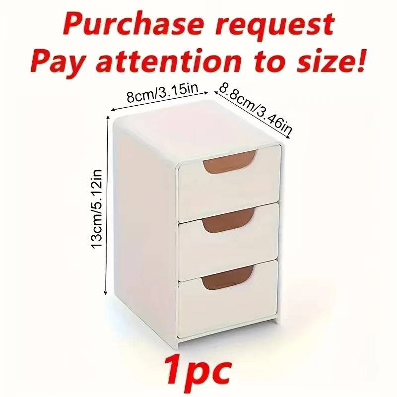 Chic 3-Tier Desk Organizer with Drawers - Ideal for Office Supplies, Jewelry & Cosmetics Storage - Portable Divider Box view 4