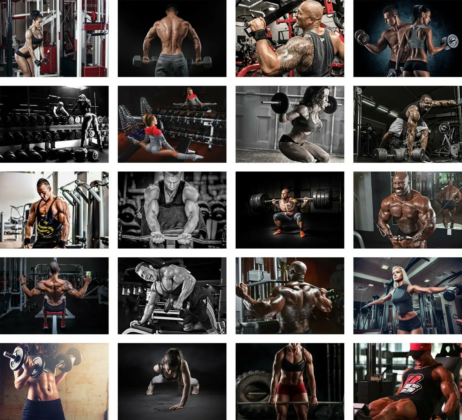 

20style Choose Gym Workout Fitness Bodybuilding Motivation PICTURE Art Film Print Silk Poster for Your Home Wall Decor 24x36inch