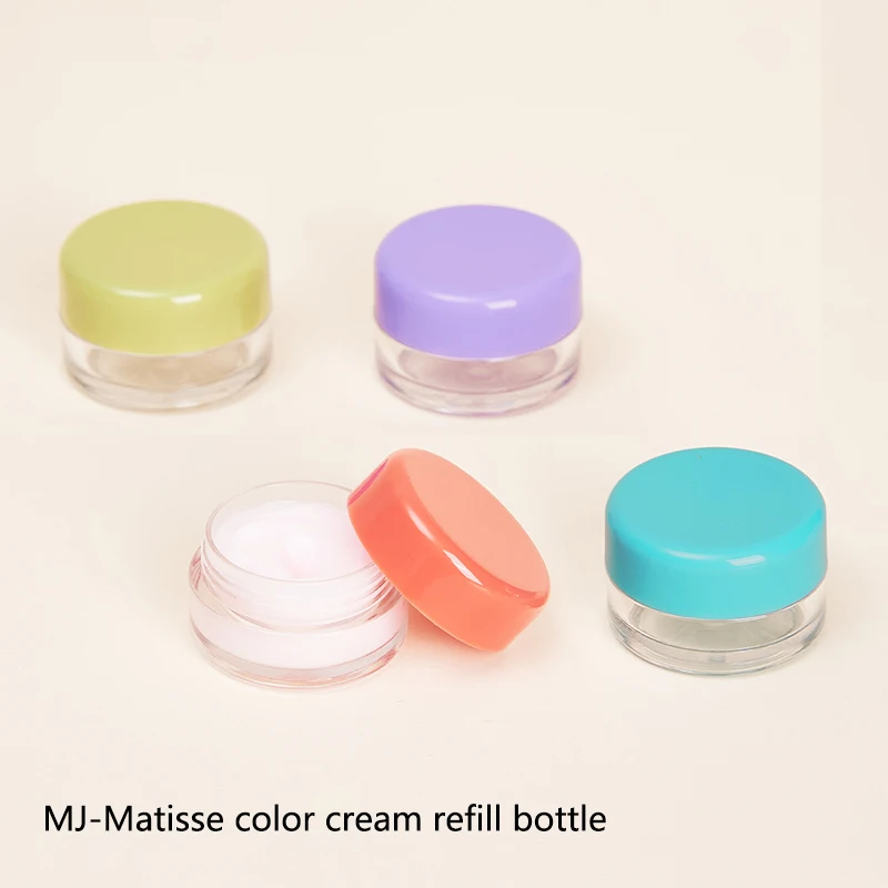 

1Pcs Cosmetic Jar 10g Small Empty Cosmetic Refillable Bottles Plastic Eyeshadow Makeup Face Cream Jar Pot Container