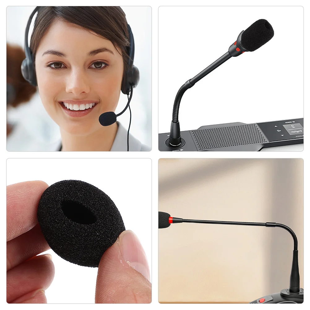 10 Pcs Mic Microphone Pop Filter Protection Cover Lapel Microphones Mini Windscreen for Windshield
