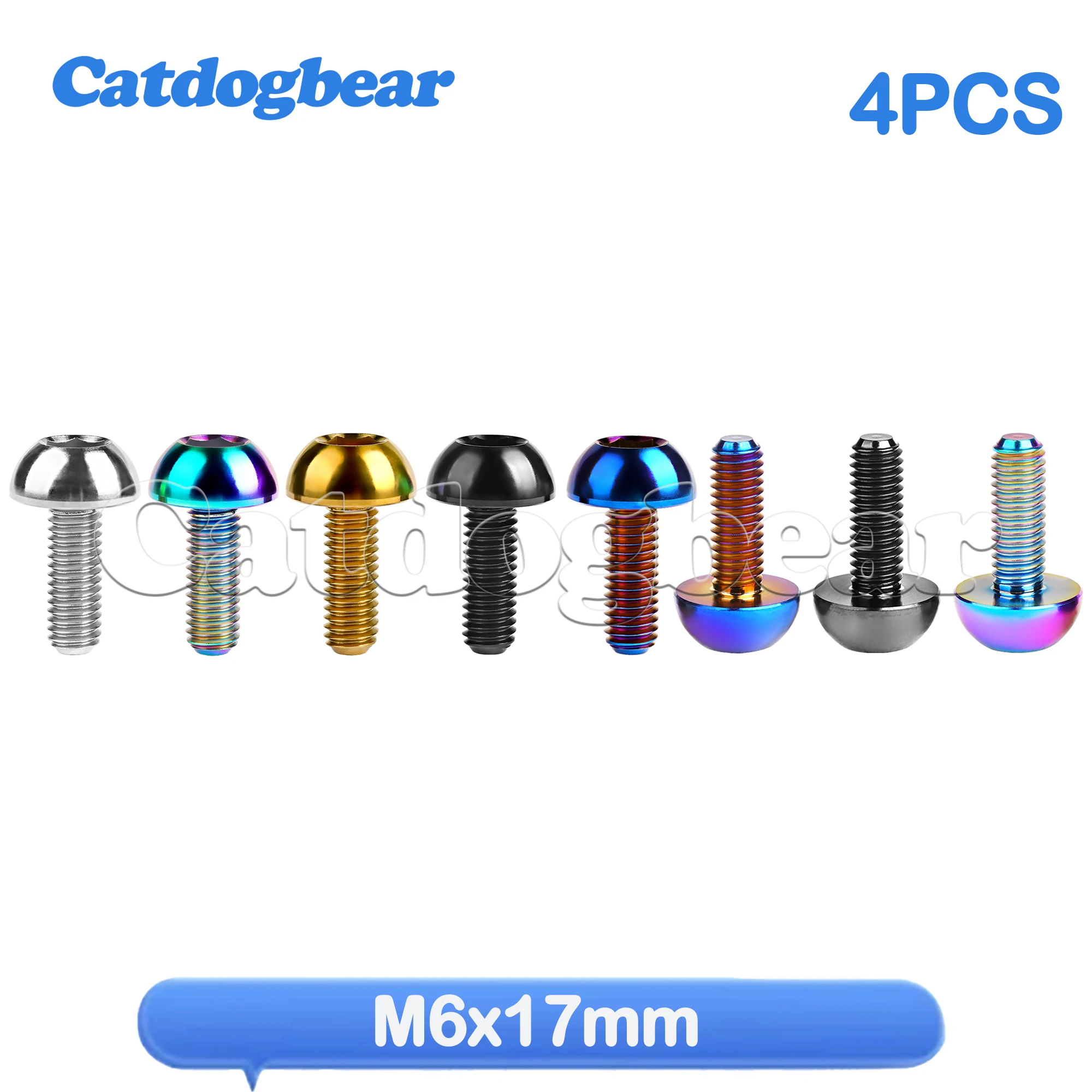 

Catdogbear 4PCS Titanium Bolt M6x17mm Hex Head Screws for Motor Bike Disc