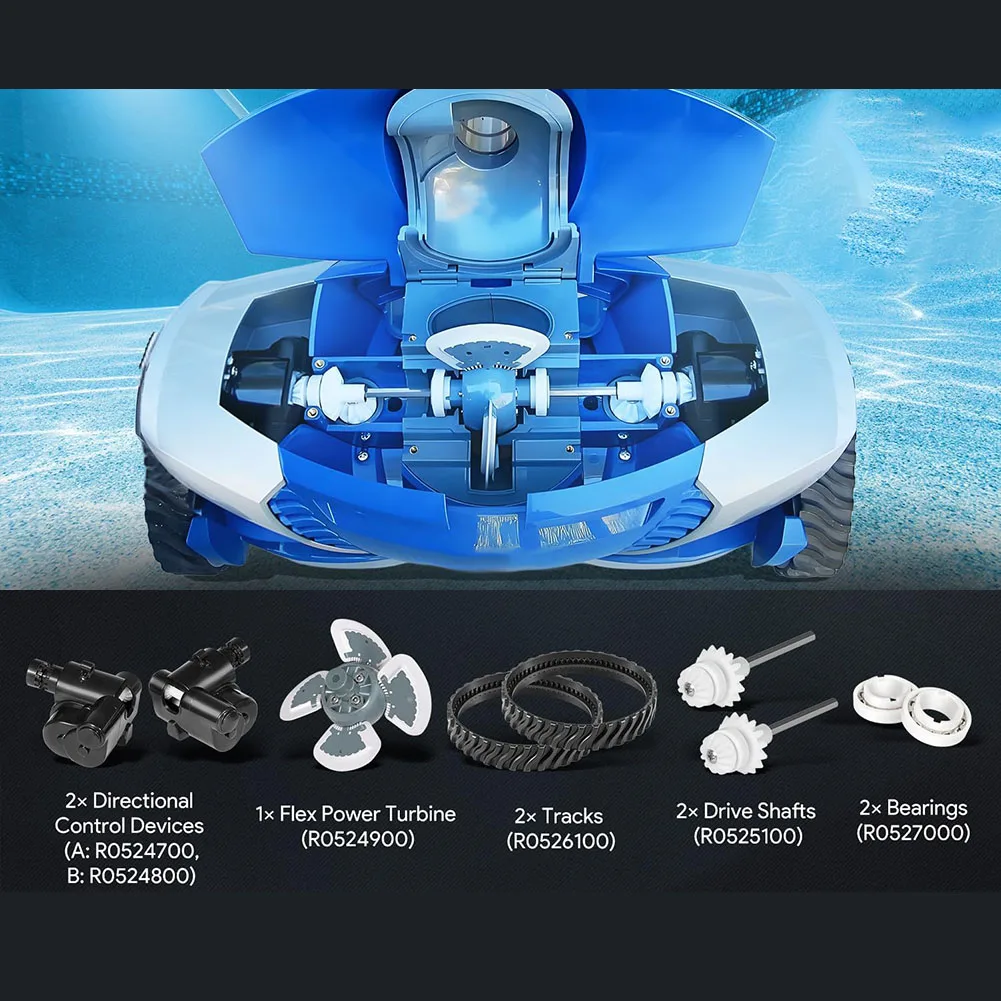 Improve Suction Power Cleaner Pool Cleaner MX6 Tune-Up Kit High-Wear Components Heavy-Duty Tracks Directional Control Devices