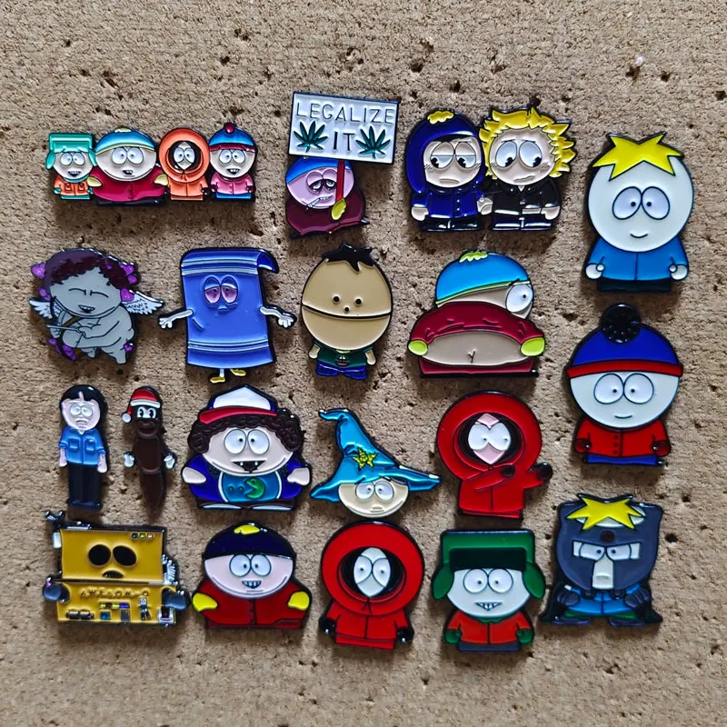 جنوب المينا دبابيس بارك الهزلي التلفزيون التلبيب دبابيس شارات على ظهره اكسسوارات للمجوهرات موضة الحيوانات دبابيس الملحقات #1