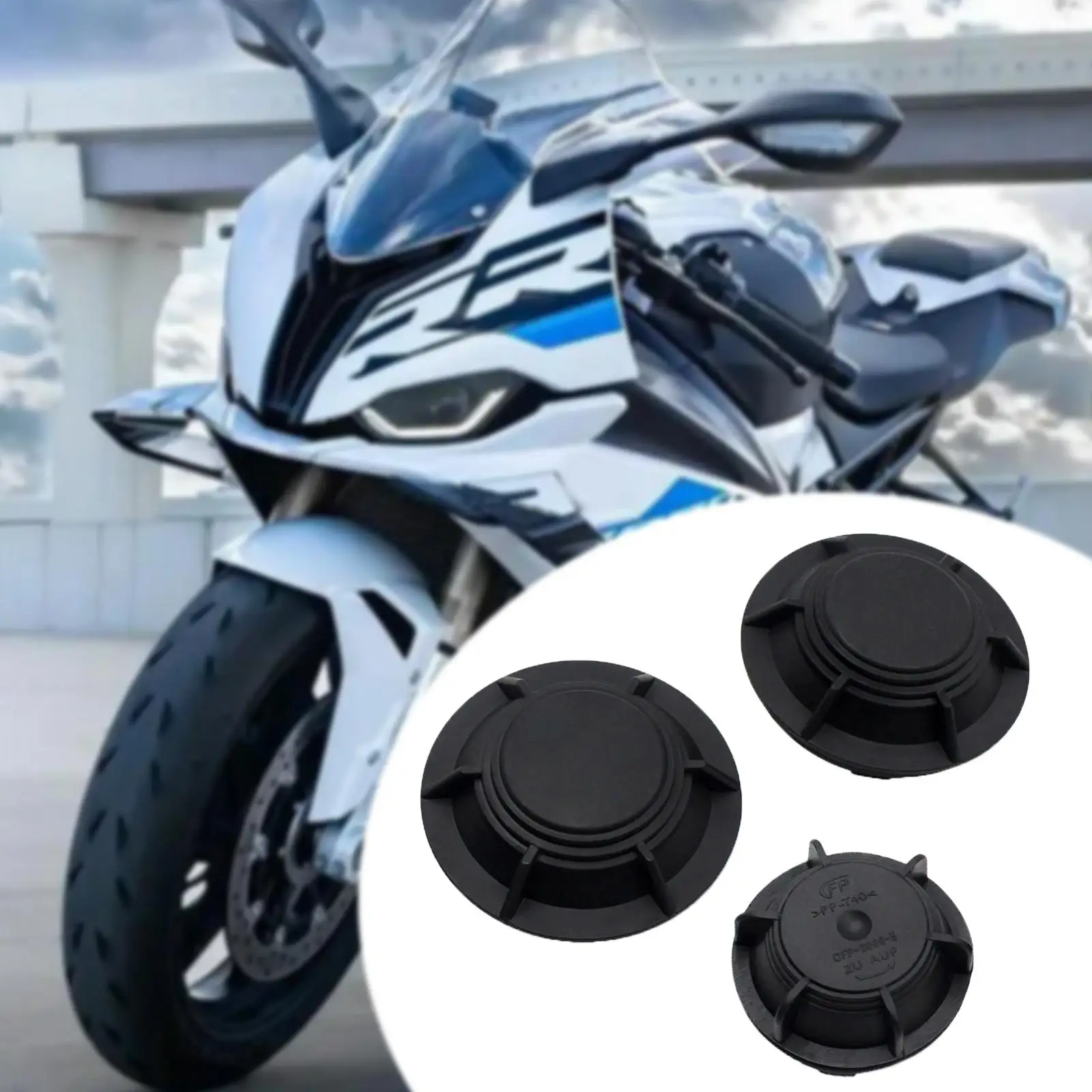 3Pcs Motorcycle Headlights Back Cover Caps Dustproof Lid Headlight Protection Assembly Headlamp Covers for HP4 2012-2014