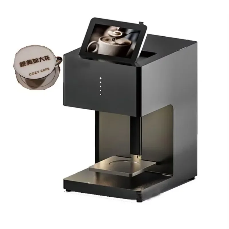 Automatic intelligent color inkjet printer, commercial 3D pad printer, cup photo art, milk tea screen latte coffee printer