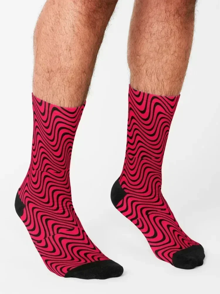 PewDiePie Red And Black Socks bright garter designer brand custom sports New year's Socks Women's Men's