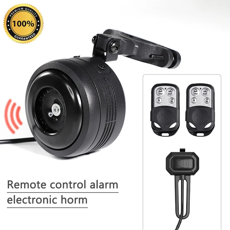 

F119 Bike Ebike Electric Horn Alarm Electric Bell Loud Horn Bike Bell Two Remote Controller Scooter Horn Alarm