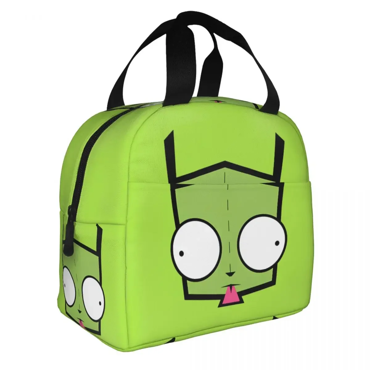 

Invader Zim Gir, зеленые милые изолированные сумки для обеда, термосумка, многоразовая герметичная сумка-тоут, ланч-бокс, сумка для еды, школьные путешествия