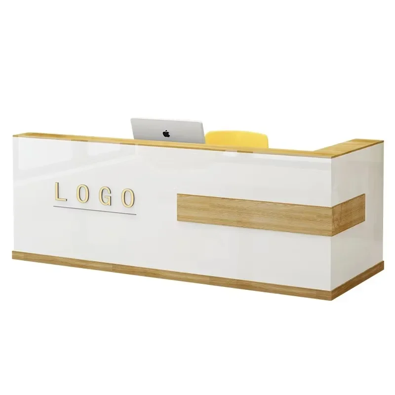 Modern Luxury Reception Desks Display Salon Retro Beauty Reception Desks Podium Office Recepción Negocio Commercial Furniture