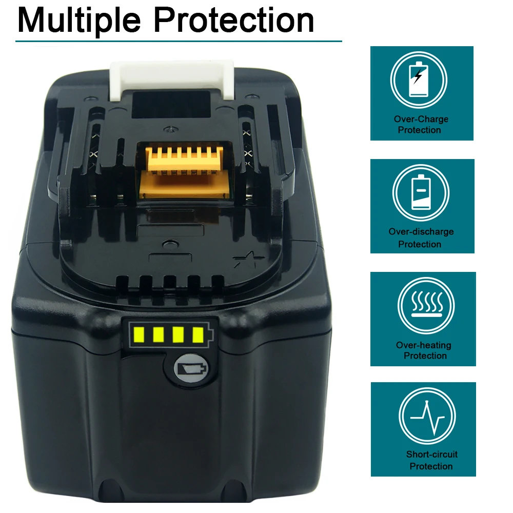 9.0Ah akumulatorowe bateria do narzędzi Makita 18V BL1860B BL1850B BL1830 LXT-400 BL1845 DHP482Z akumulatory litowo-jonowe pasują do DC18RC