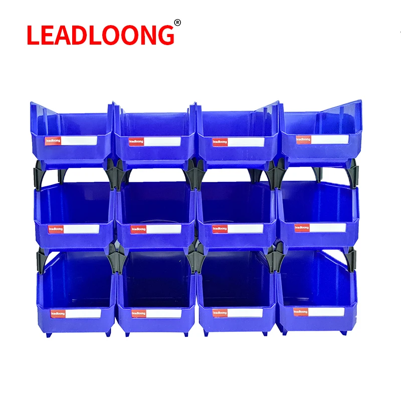 Plastic Stapelbare Opslagbakken Schroefopbergdozen Stapelbare Bakonderdelen Opslag Organizer Garage Opslagbakken (9 Stuks)
