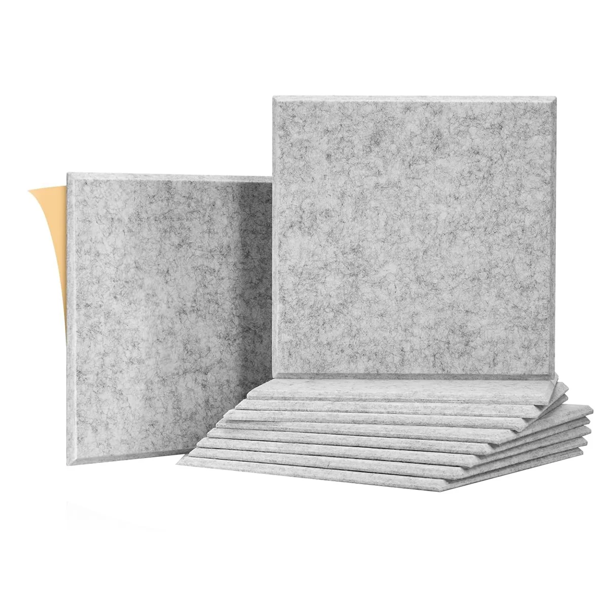 10Pack Sound Proof Panels for Walls,Self-Adhesive Acoustic Panels 12x12x0.4In for Recording Studio,Office,Home,A