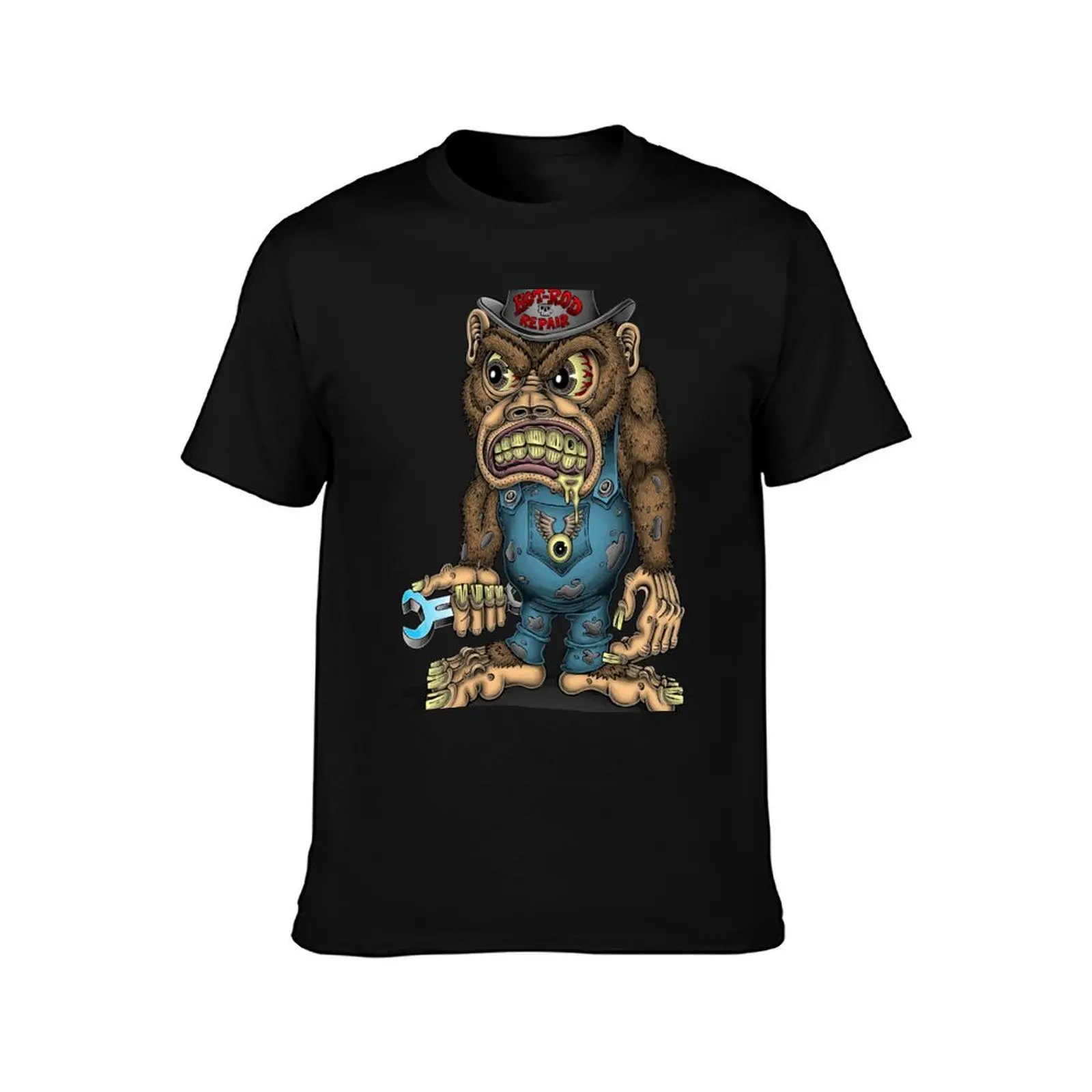 Grease Monkey T-Shirt Gym Exercise Short Sleeve T-Shirt