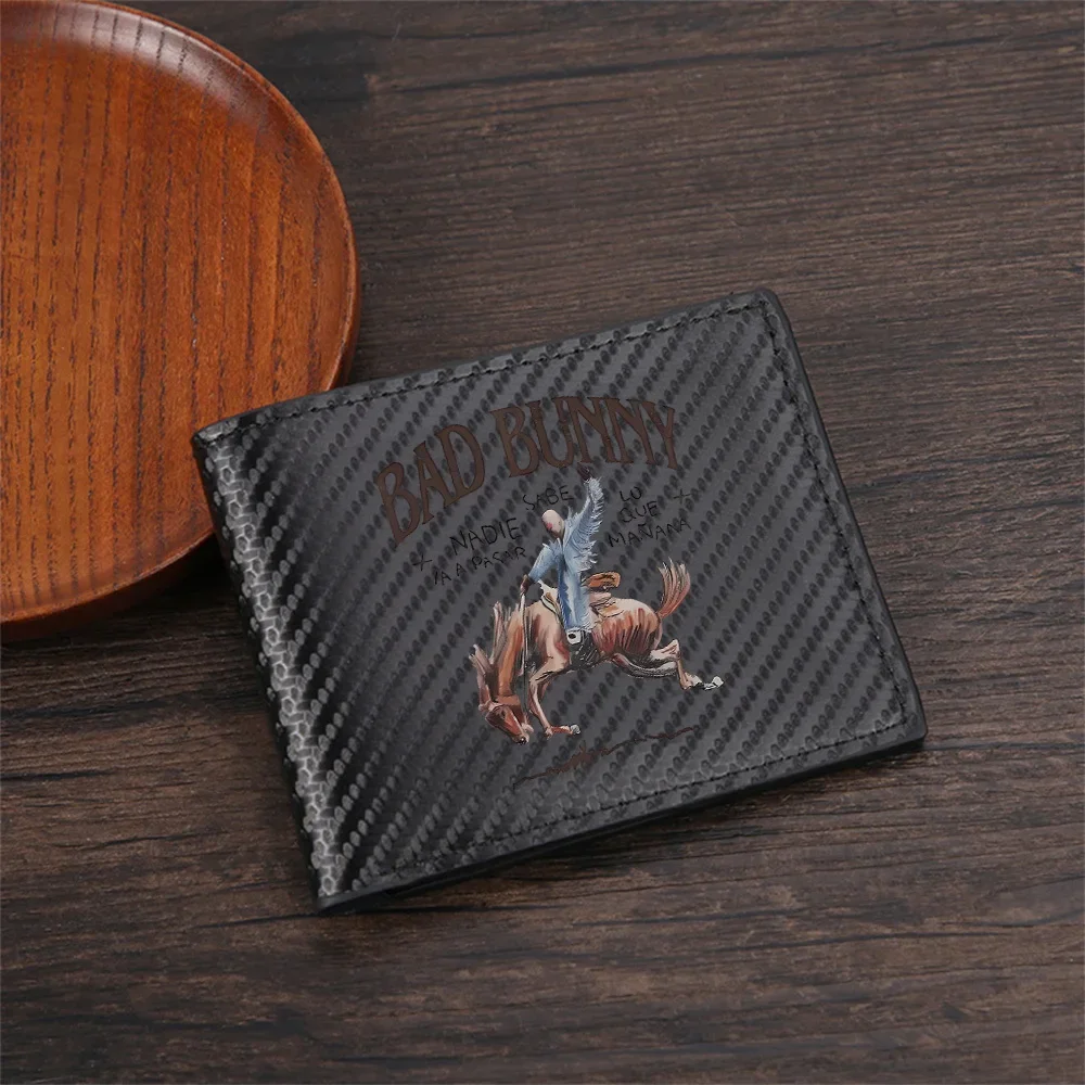 Rider horse wings sky above Men's Wallets Simple Business Modern Stylish Printing Design Gifts For Father Boyfriend Christmas Lo
