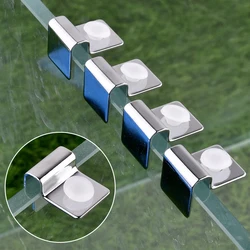 4Pcs/lot 3~19mm Aquarium Fish Tank Glass Cover Support Stainless Steel Non-Slip Holders Universal Lid Clips Aquarium Accessories