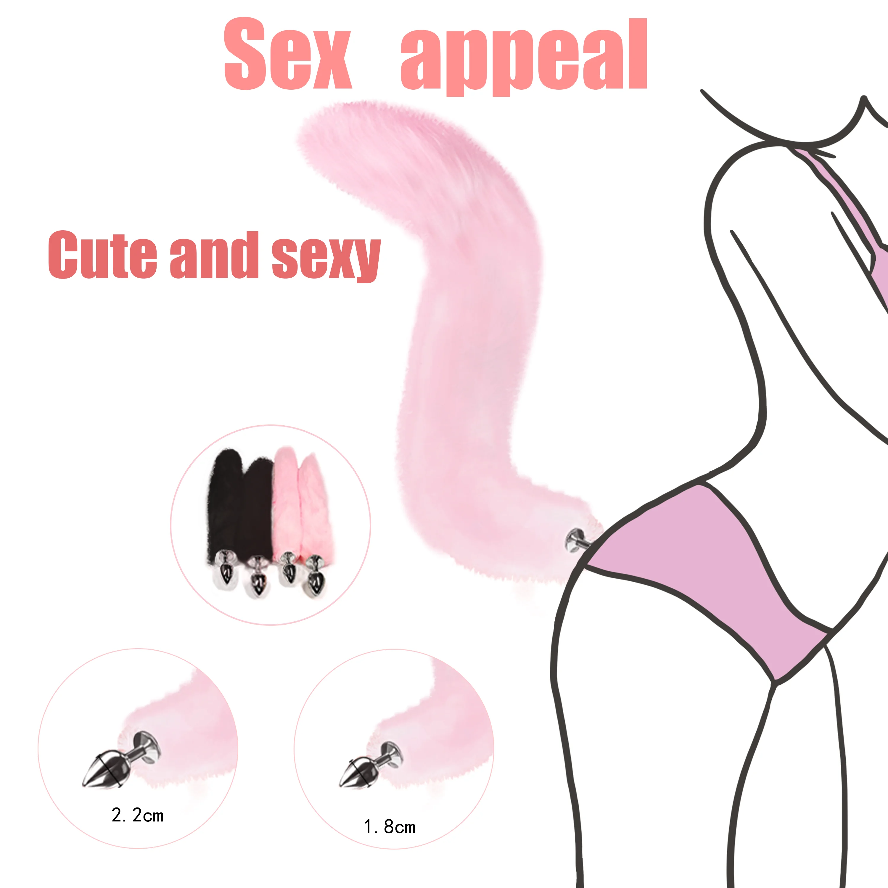 Mini Fox Tail Anal Plug BDSM Game for Beginner Metal Butt Plug Prostate Massager Role Play for Couple Sex Toys for Women Man 18+