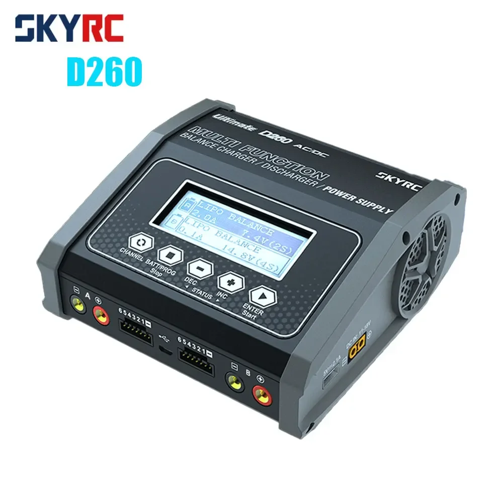 SKYRC D260 Lipo Battery Balance Charger Discharger Dual AC/DC 1-6S 260W dla NiMH/NiCd/LiPo/LiFe/Lilon/LiHV/Pb RC Car USB Charger