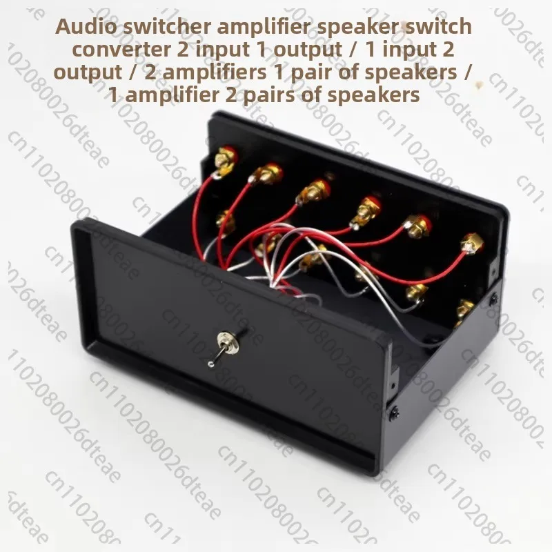 Power Amplifier Speaker Switch, Output Selector 2 Input 1 Output/1 in 2 Out, Audio Switcher