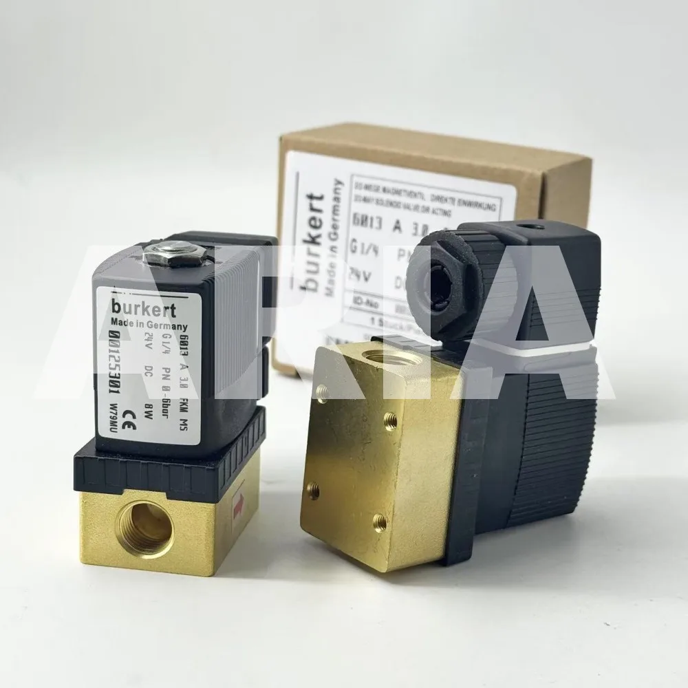 

Burkert Solenoid Valve 00125301 00125302 00125303 00125304 6013 24V DC Voltage,1/4 Port Connection