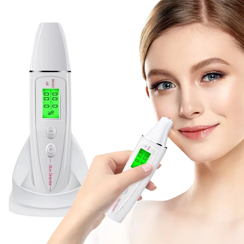 เครื่องวิเคราะห์สภาพผิวหน้าแบบพกพา A47F-Face Skin Tester เครื่องวัดความชุ่มชื้นแบบดิจิทัลสำหรับดูแลผิว ตรวจสอบปริมาณน้ำและน้ำมันบนผิว