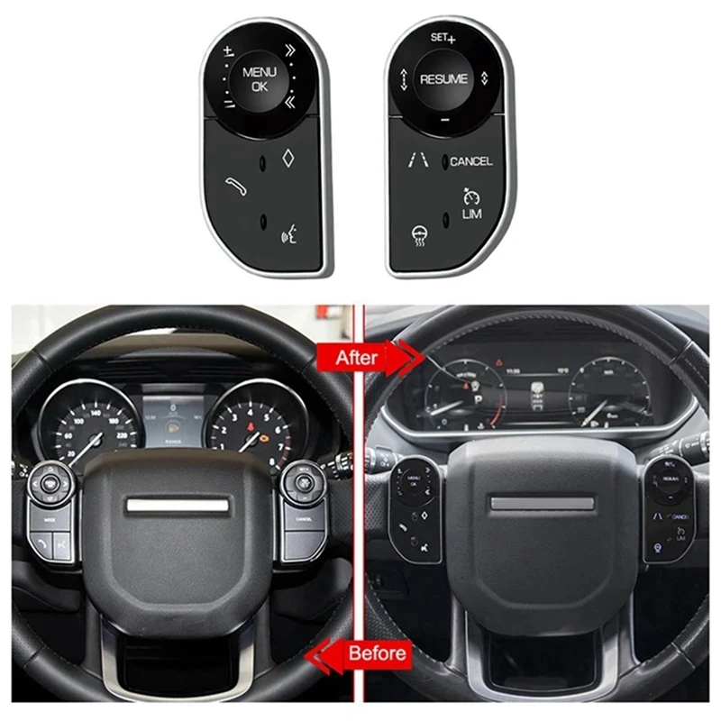 Car Steering Wheel Buttons For Land Rover Range Rover Sport Executive 2013-2017 Land Rover Discovery 5 LR5 L405 L494 Parts