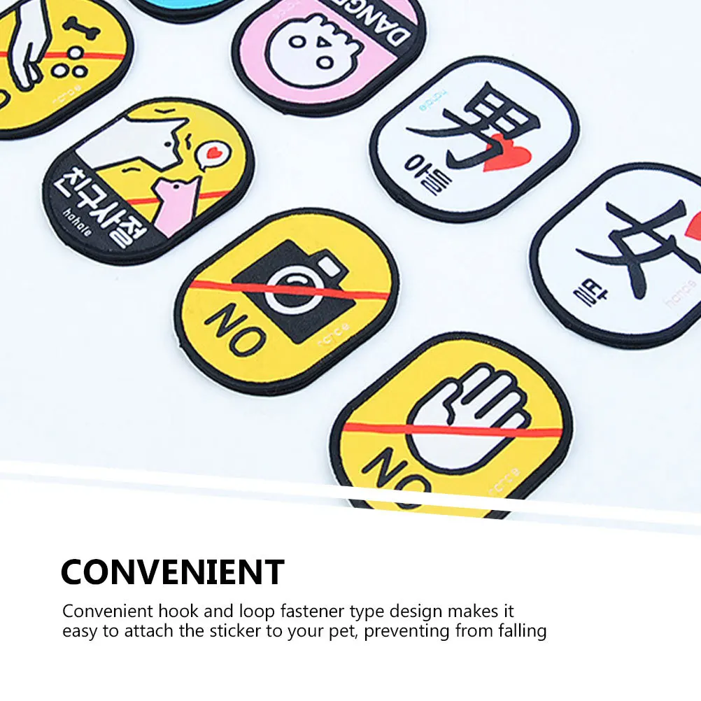 Pet Leash Sticker No Photographing Identification Label Social Warning Tape Removable Reminder for Pets No Photographing Logo