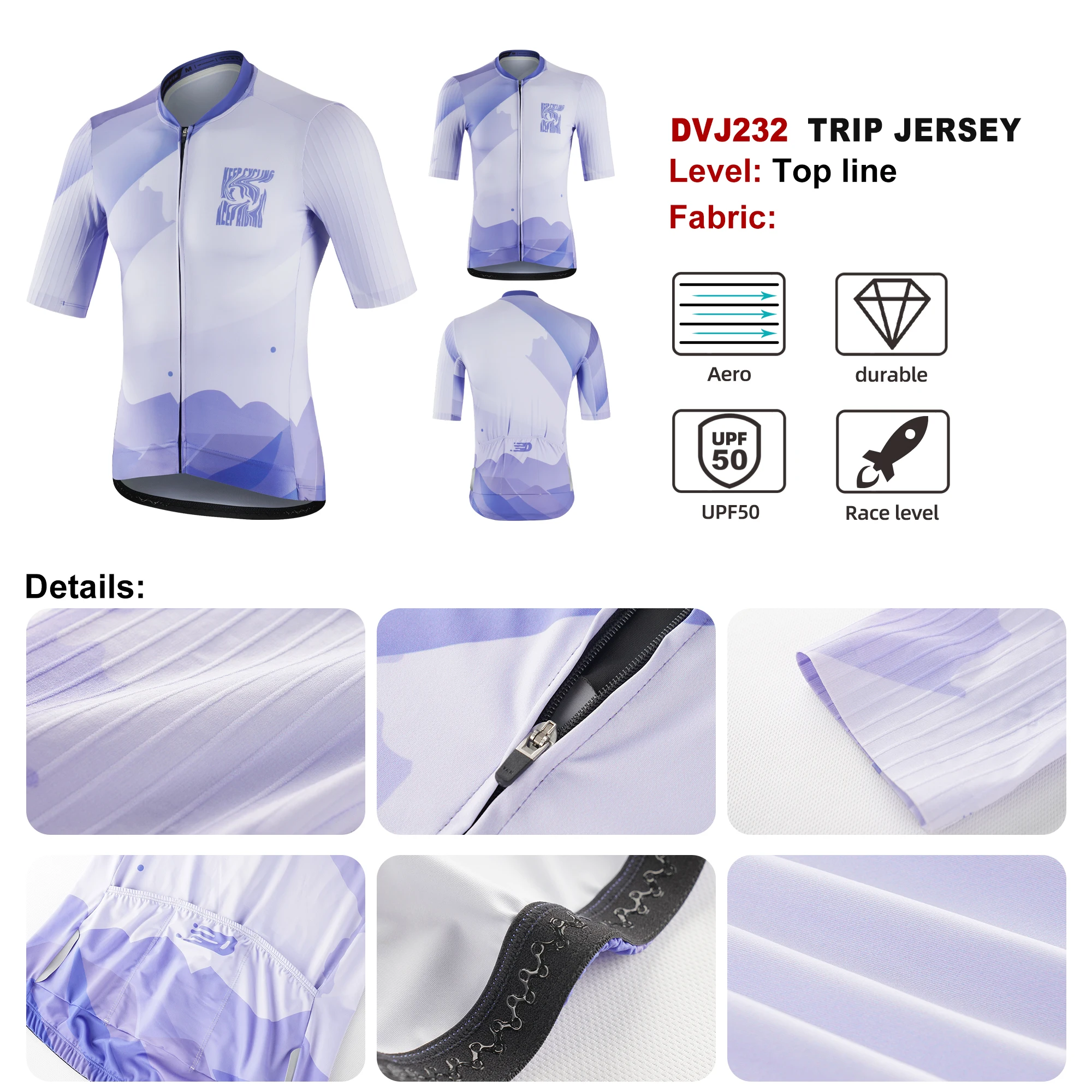 DAREVIE Mann Radfahren Maillot AREO High Speed PRO Anti UV Level Herren Radfahren Shirt Anti Slip Feuchtigkeit Wicking Radfahren Jersey Mann – Detail 12