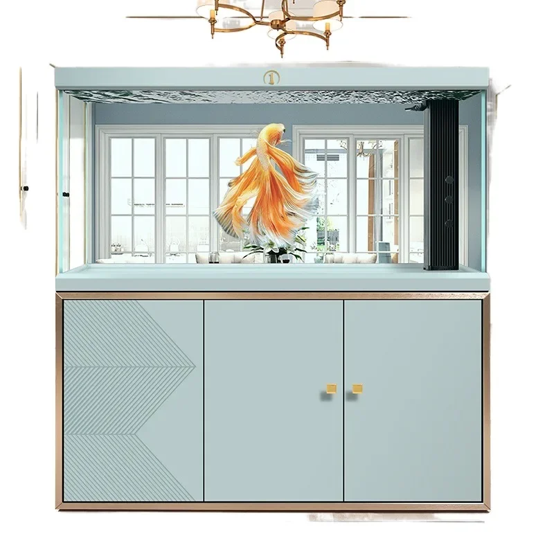 

Rame1No. Fish tank series Anju living room home medium partition office ultra-white glass bottom filter aquarium