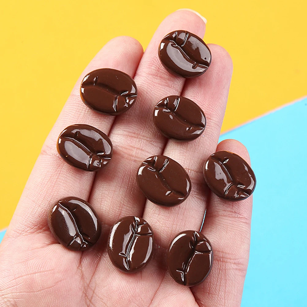 

25 Pcs Simulated Coffee Beans Decoration Resin Decorate Craft Simulation Artificial