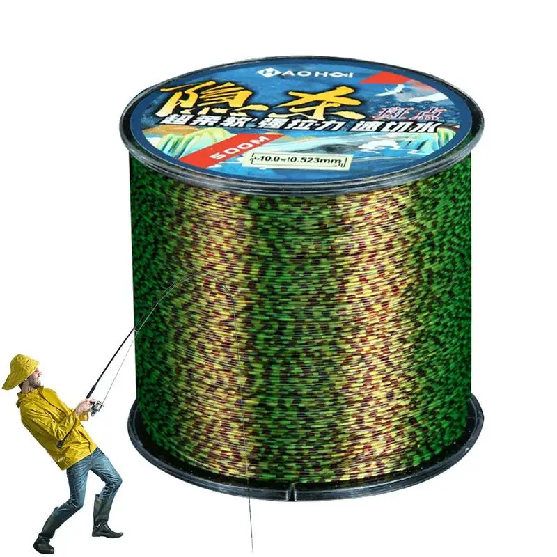 Monofilament Fishing Thread Invisible Monofilament Camouflage Nylon Lines Fast Sinking 500-Meter Nylon Thread For Craft Projects