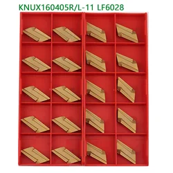 DESKAR CNC 선반 밀링 선삭 공구, 카바이드 인서트 KNUX160405R-11, KNUX 160405 밀 금속 커터 블레이드, LF6018, LF6028