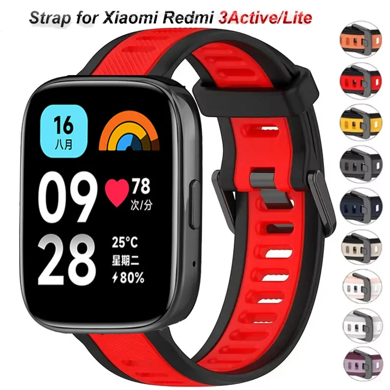 Buntes Silikonarmband für Redmi Watch 3 Active/3Lite Smartwatch 22mm Armband für Redmi Watch 5 Active/5Lite Sportband