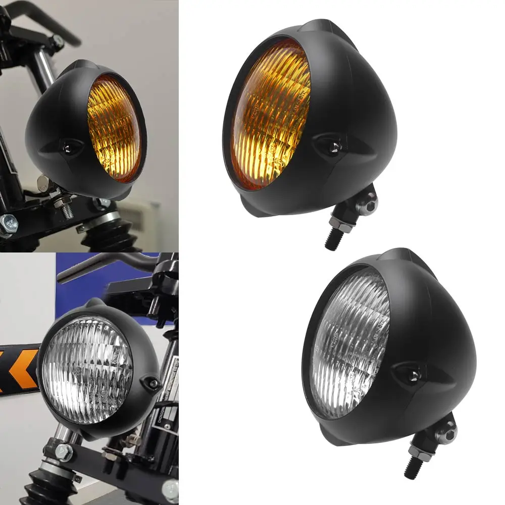 

Ретро-фара для мотоциклов Harley, Kawasaki, Honda, Yamaha, Cafe Racer, Bobber, Cruiser, 4,5 дюйма, с ближним/дальним светом