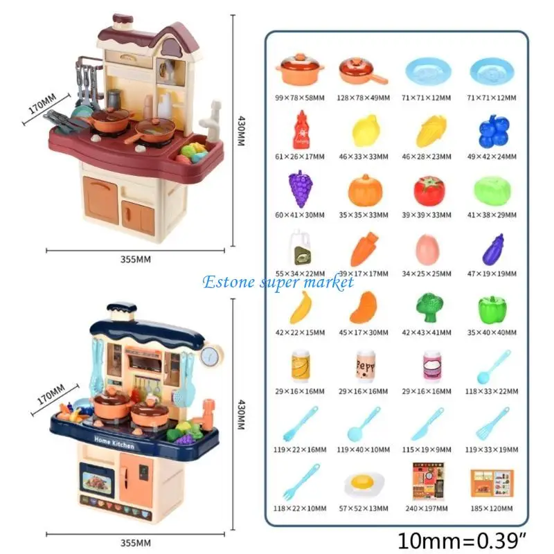 090B Great Kitchen Little Kitchen Playset Toy Toy para niños Educación para niños