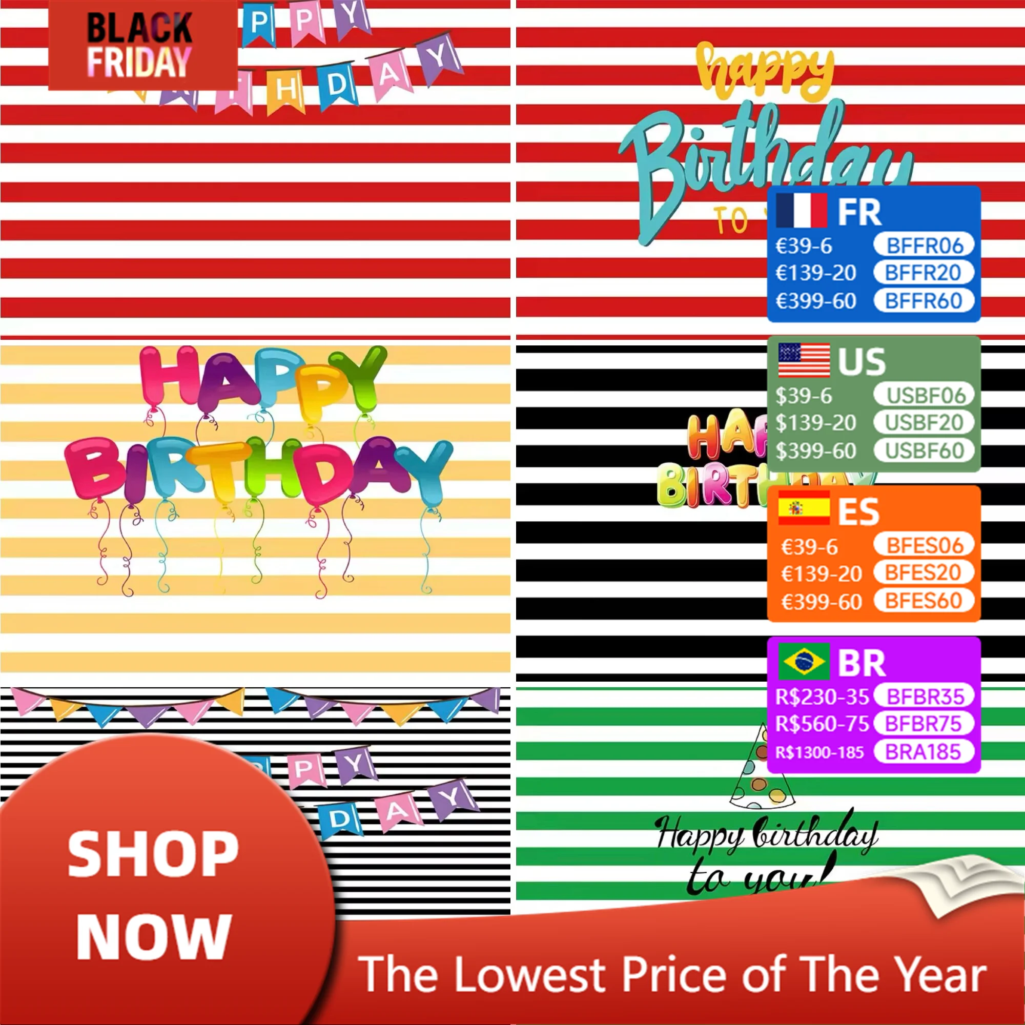 

Colorful horizontal stripe warning line theme background pattern graphic modern birthday party decor banner photography Proops