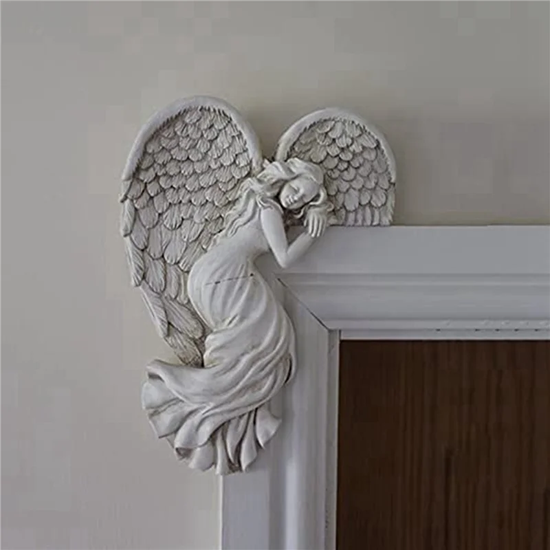 

4X дверная рама, крылья ангела, настенная скульптура, украшение для сада, домашний декор, секретный сказочный ангел, украшение, подарок, поделки A
