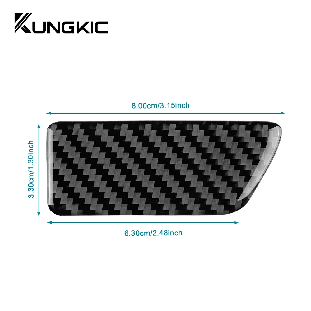 Picture 6: For SEAT Leon 2013 2014 2015 2016 2017 2018 2019 2020 LHD RHD Car Front Passenger Box Switch Real Soft Carbon Fiber Sticker Trim