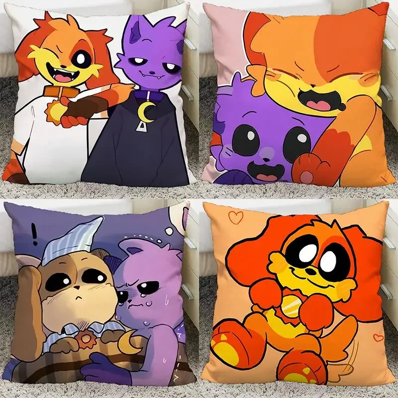 Anime Game Dogday Catnap Pillow and Pillowcase Double Sided Pattern Throw Pillows 40x40cm